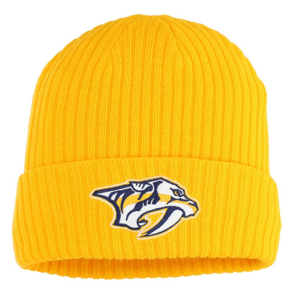 Nashville Predators Fanatics Logo Cuffed Knit Hat - Gold - NHL 202682524