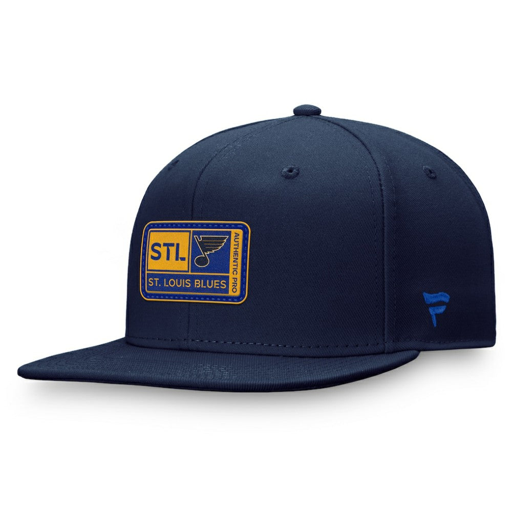 St. Louis Blues Fanatics Authentic Pro Training Camp Snapback Hat - Navy - NHL 202682622
