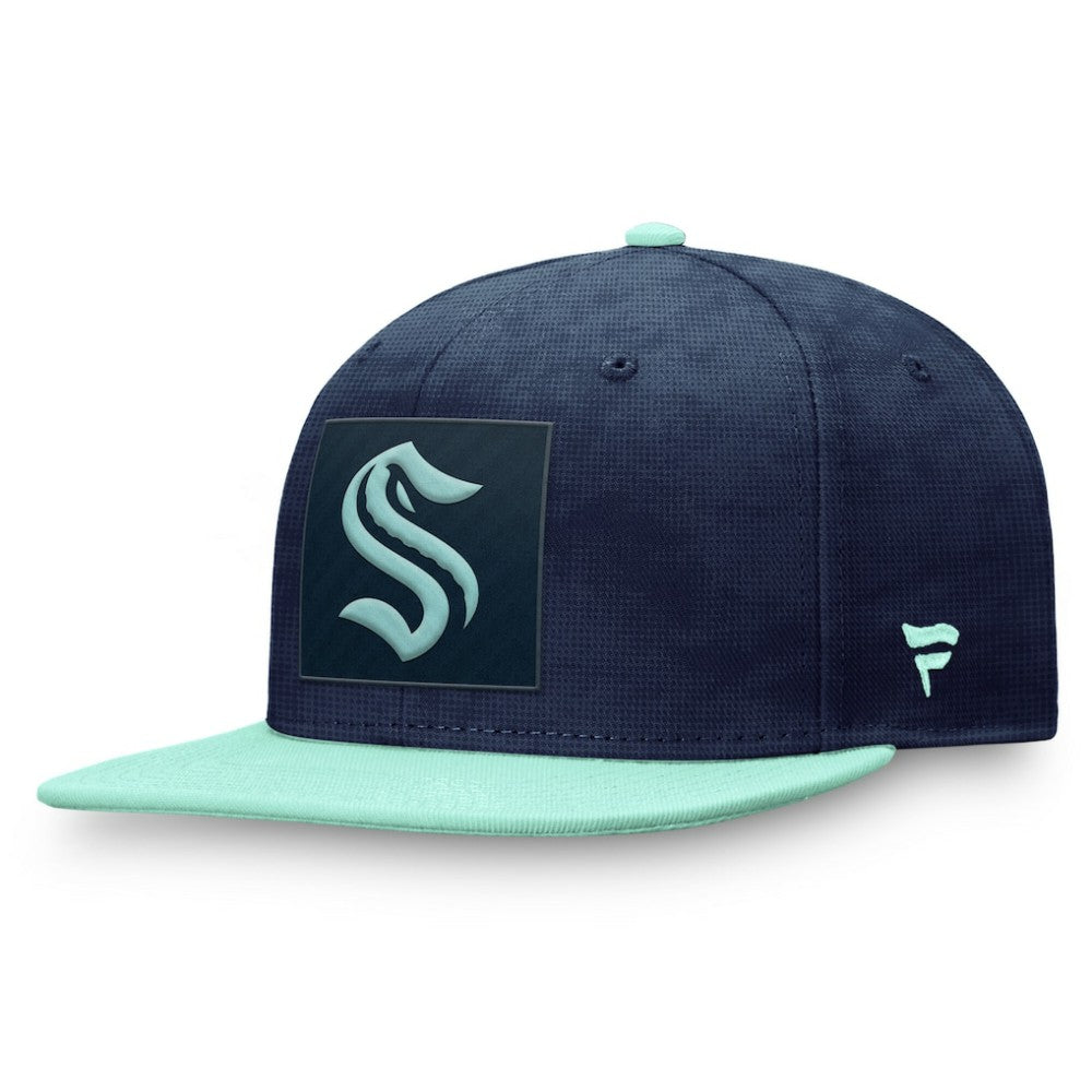 Seattle Kraken Fanatics Authentic Pro Rink Snapback Hat - Deep Sea Blue/Light Blue - NHL 202682652