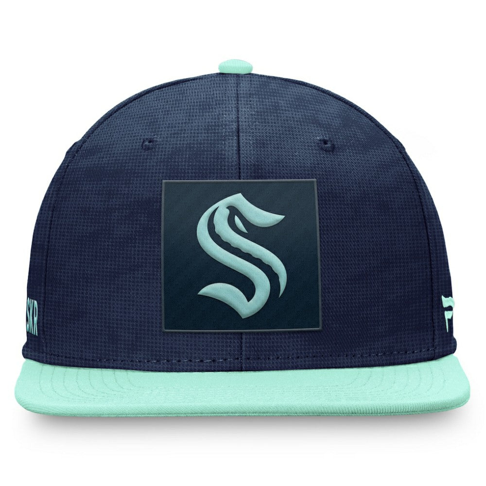 Seattle Kraken Fanatics Authentic Pro Rink Snapback Hat - Deep Sea Blue/Light Blue - NHL 202682652