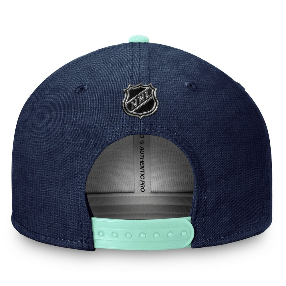 Seattle Kraken Fanatics Authentic Pro Rink Snapback Hat - Deep Sea Blue/Light Blue - NHL 202682652