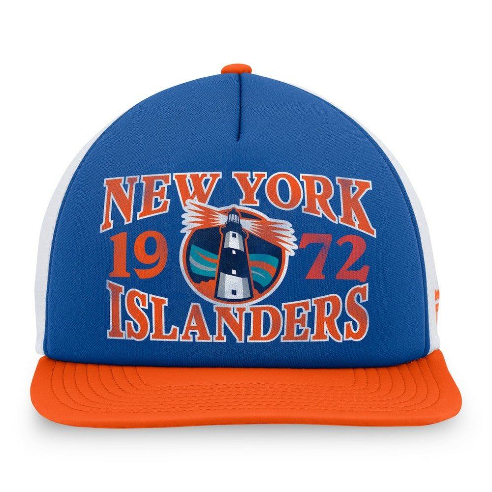 New York Islanders Fanatics Heritage Foam Front Adjustable Trucker Hat - Royal - NHL 202682798