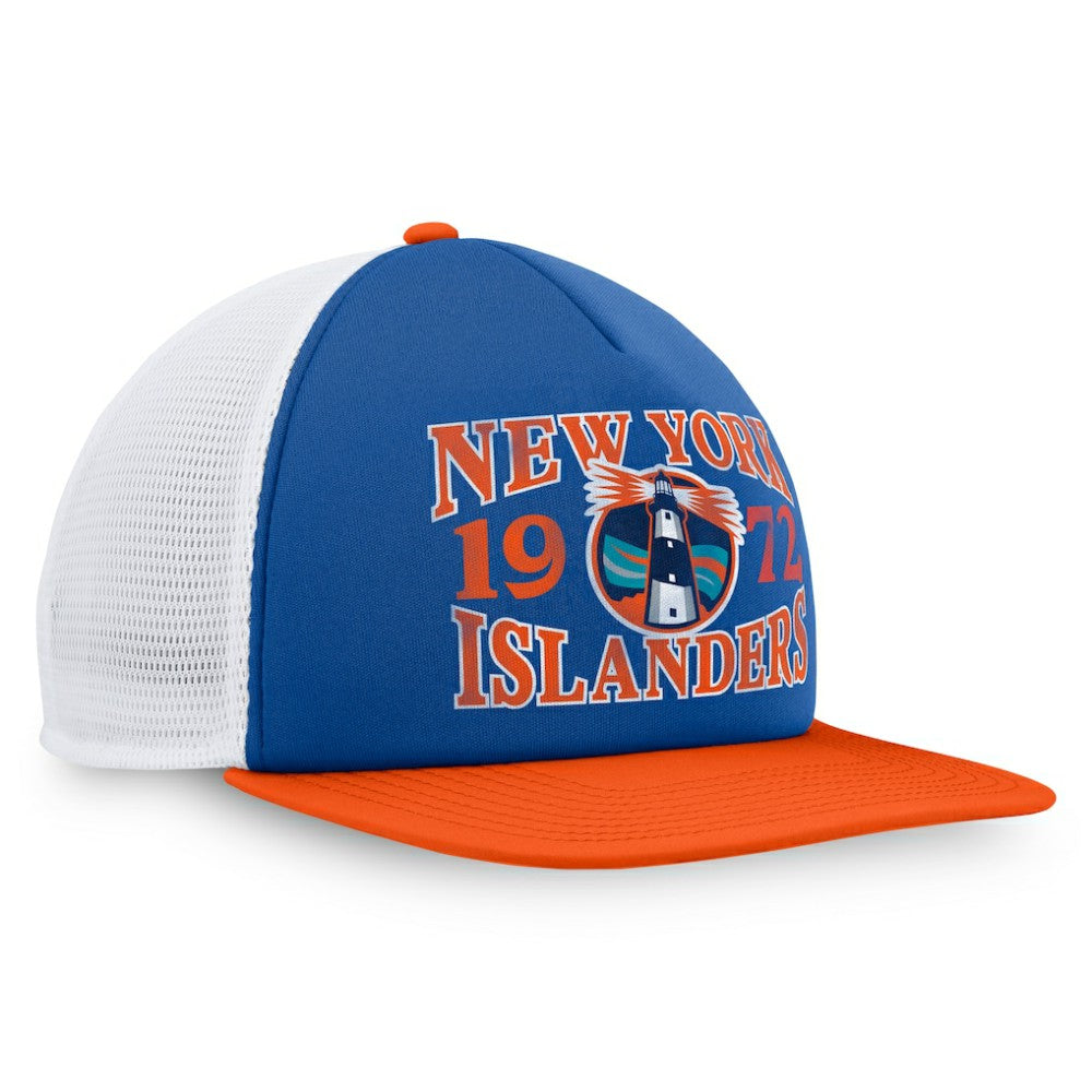 New York Islanders Fanatics Heritage Foam Front Adjustable Trucker Hat - Royal - NHL 202682798