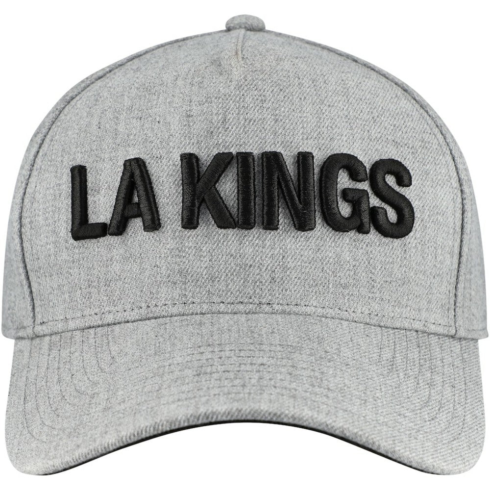 Los Angeles Kings Fanatics Elements A-Frame Leather Strapback Hat - Heather Gray - NHL 202682850