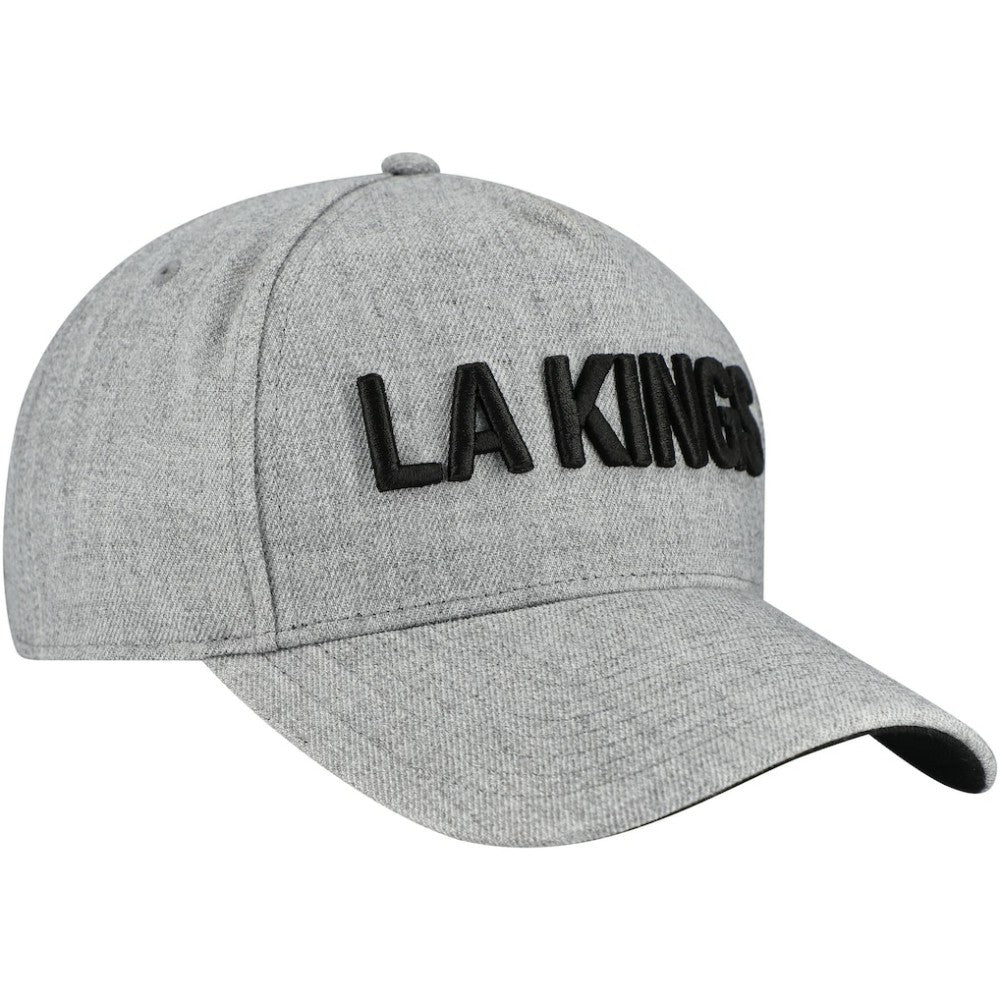 Los Angeles Kings Fanatics Elements A-Frame Leather Strapback Hat - Heather Gray - NHL 202682850
