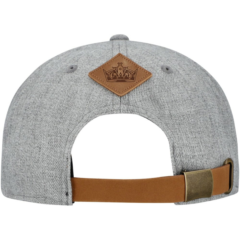 Los Angeles Kings Fanatics Elements A-Frame Leather Strapback Hat - Heather Gray - NHL 202682850
