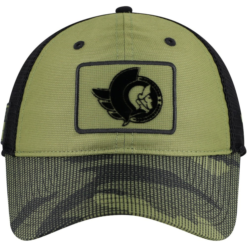 Ottawa Senators Fanatics Military Appreciation Trucker Adjustable Hat - Olive - NHL 202682998