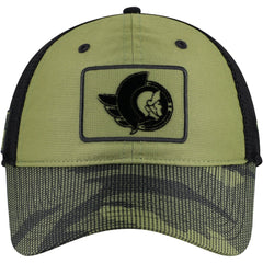 Ottawa Senators Fanatics Military Appreciation Trucker Adjustable Hat - Olive - NHL 202682998