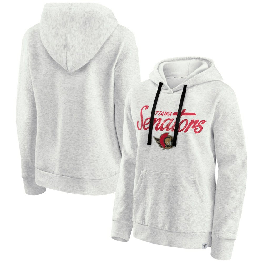 Ottawa Senators Fanatics Women's True Classics Quilted Pullover Hoodie - Oatmeal - NHL 202683196