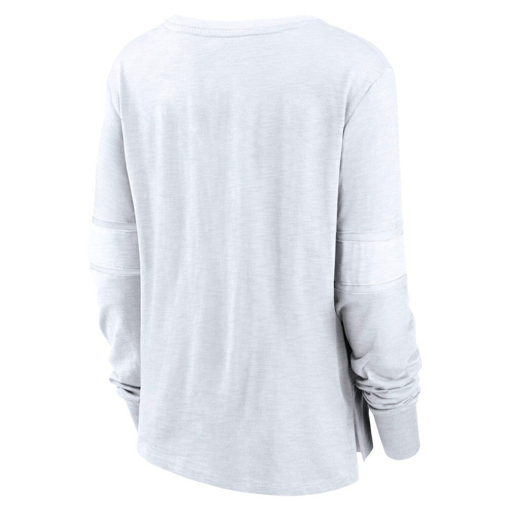 Seattle Kraken Fanatics Women's White Out Lace-Up Fashion Long Sleeve T-Shirt - NHL 202683375