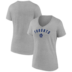 Toronto Maple Leafs Fanatics Women's V-Neck T-Shirt - Gray - NHL 202683631
