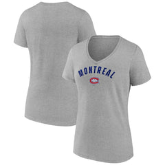 Montreal Canadiens Fanatics Women's V-Neck T-Shirt - Gray - NHL 202683632