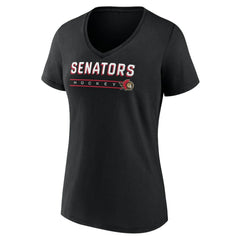 Ottawa Senators Fanatics Women's V-Neck T-Shirt - Black - NHL 202683637