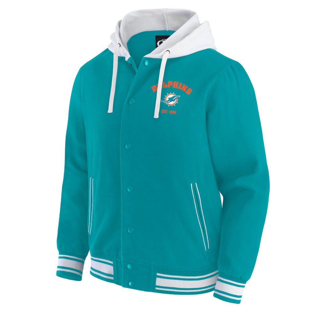 Fanatics Miami Dolphins Darius Rucker Collection Full-Snap Hoodie Jacket Aqua