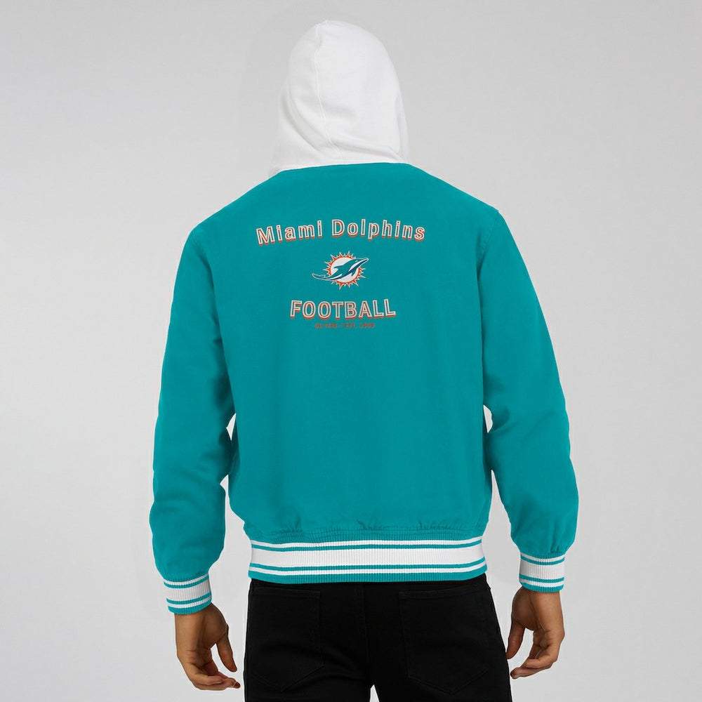 Fanatics Miami Dolphins Darius Rucker Collection Full-Snap Hoodie Jacket Aqua