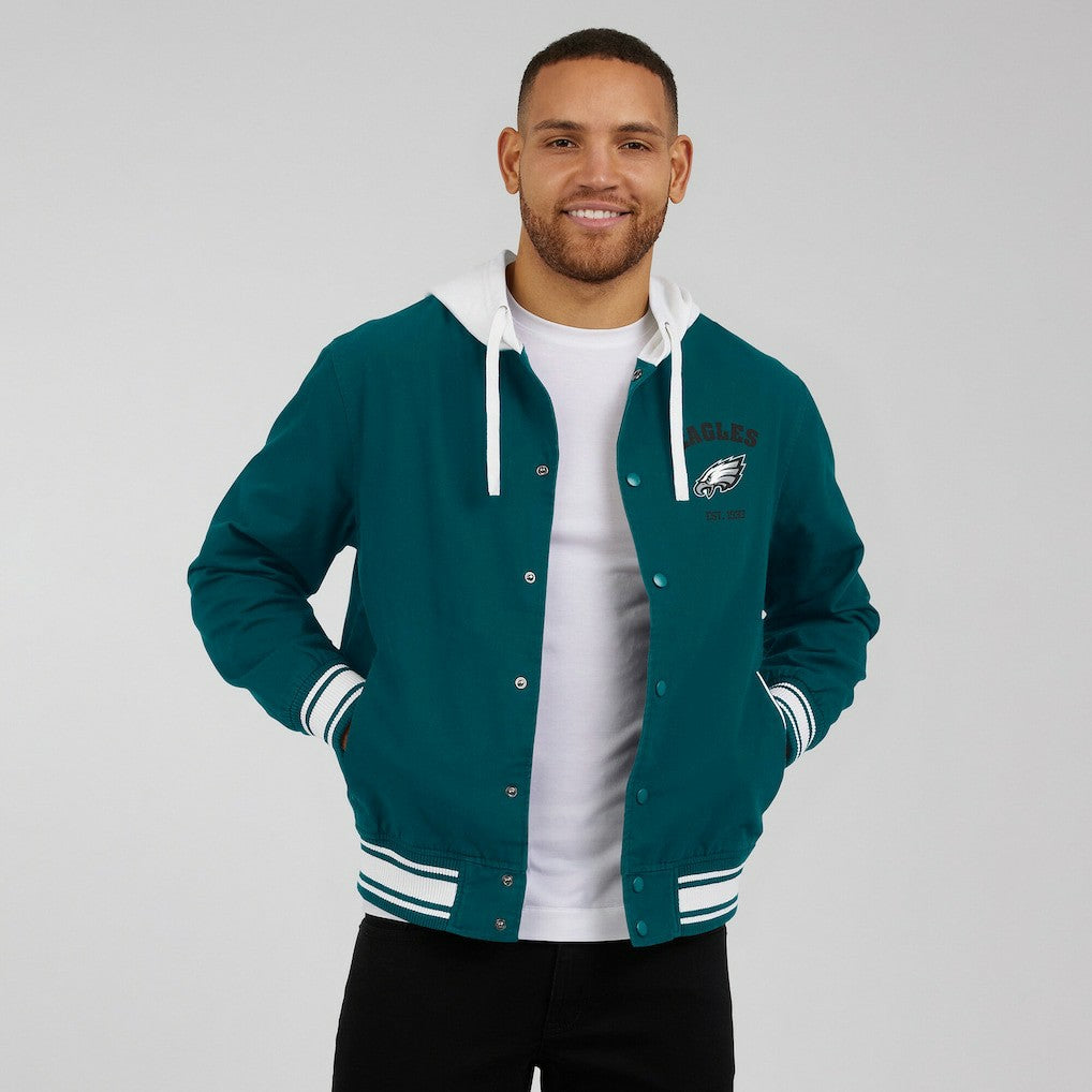Fanatics Philadelphia Eagles Darius Rucker Collection Full-Snap Hoodie Jacket Midnight Green
