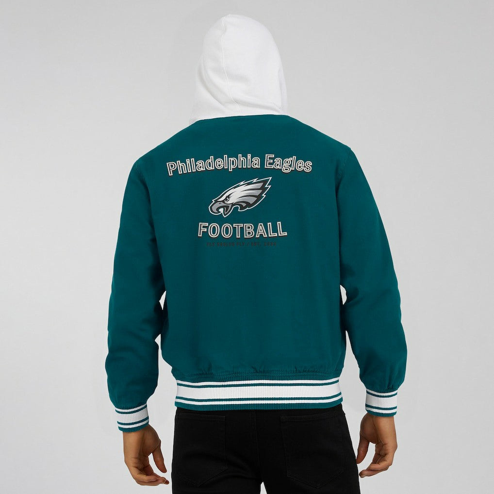 Fanatics Philadelphia Eagles Darius Rucker Collection Full-Snap Hoodie Jacket Midnight Green