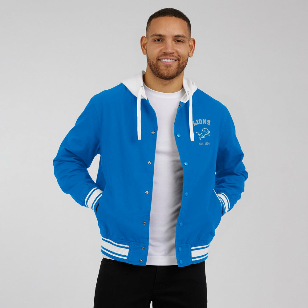 Fanatics Detroit Lions Darius Rucker Collection Full-Snap Hoodie Jacket Blue