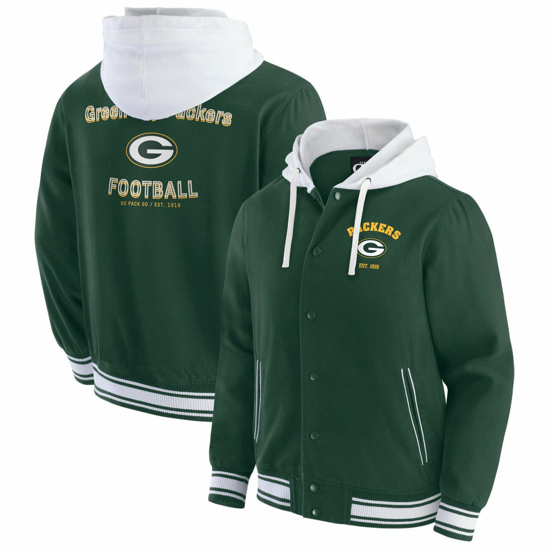 Fanatics Green Bay Packers Darius Rucker Collection Full-Snap Hoodie Jacket Green