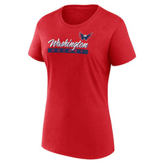 Washington Capitals Fanatics Women's Risk Cotton T-Shirt - Red - NHL 202683899