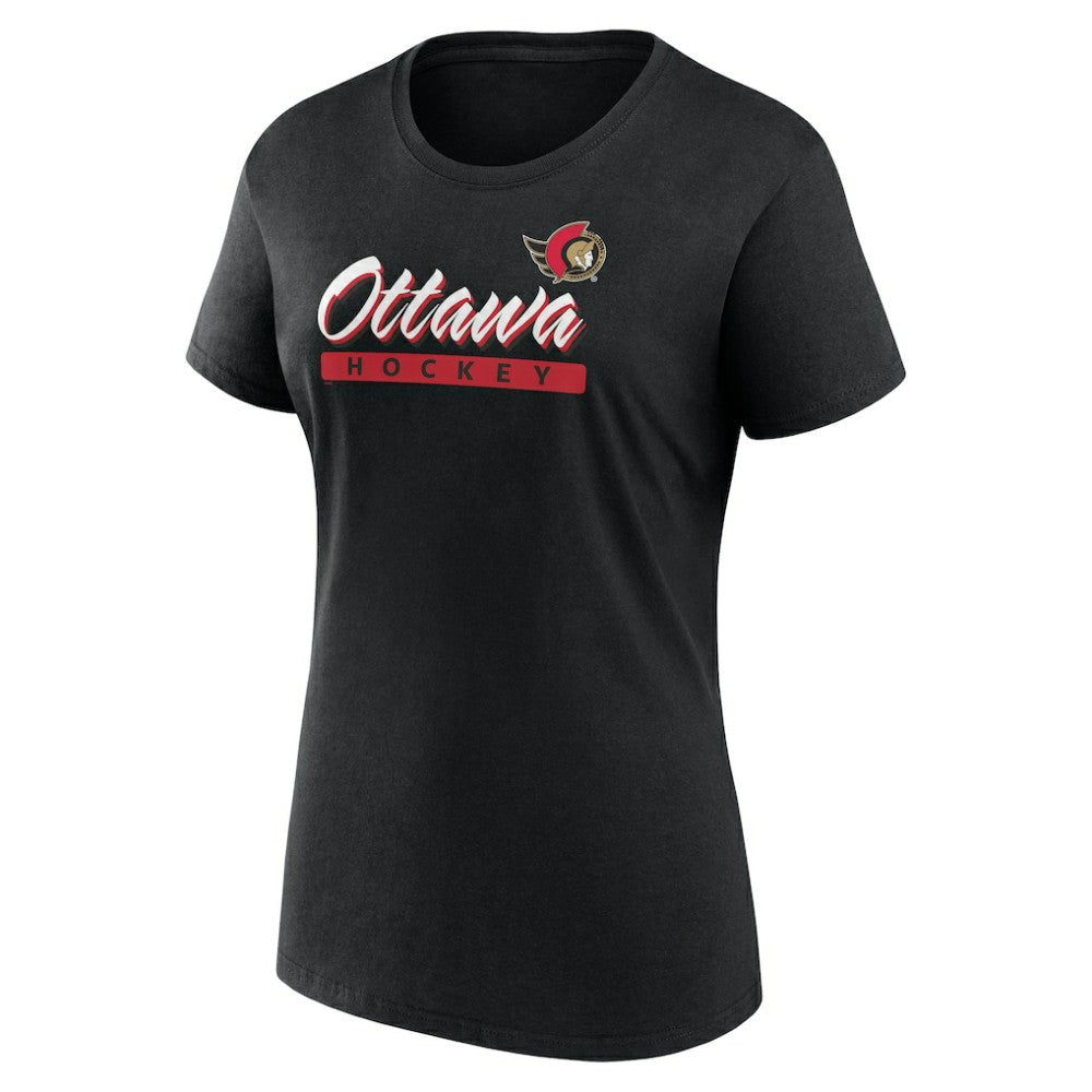 Ottawa Senators Fanatics Women's Risk Cotton T-Shirt - Black - NHL 202683900