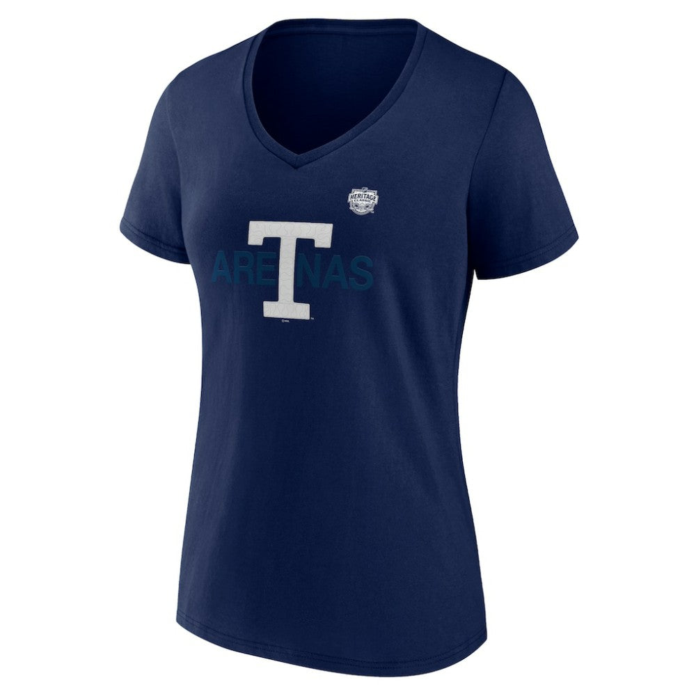 Toronto Maple Leafs Fanatics Women's Primary Logo V-Neck T-Shirt - Navy - NHL 202684023