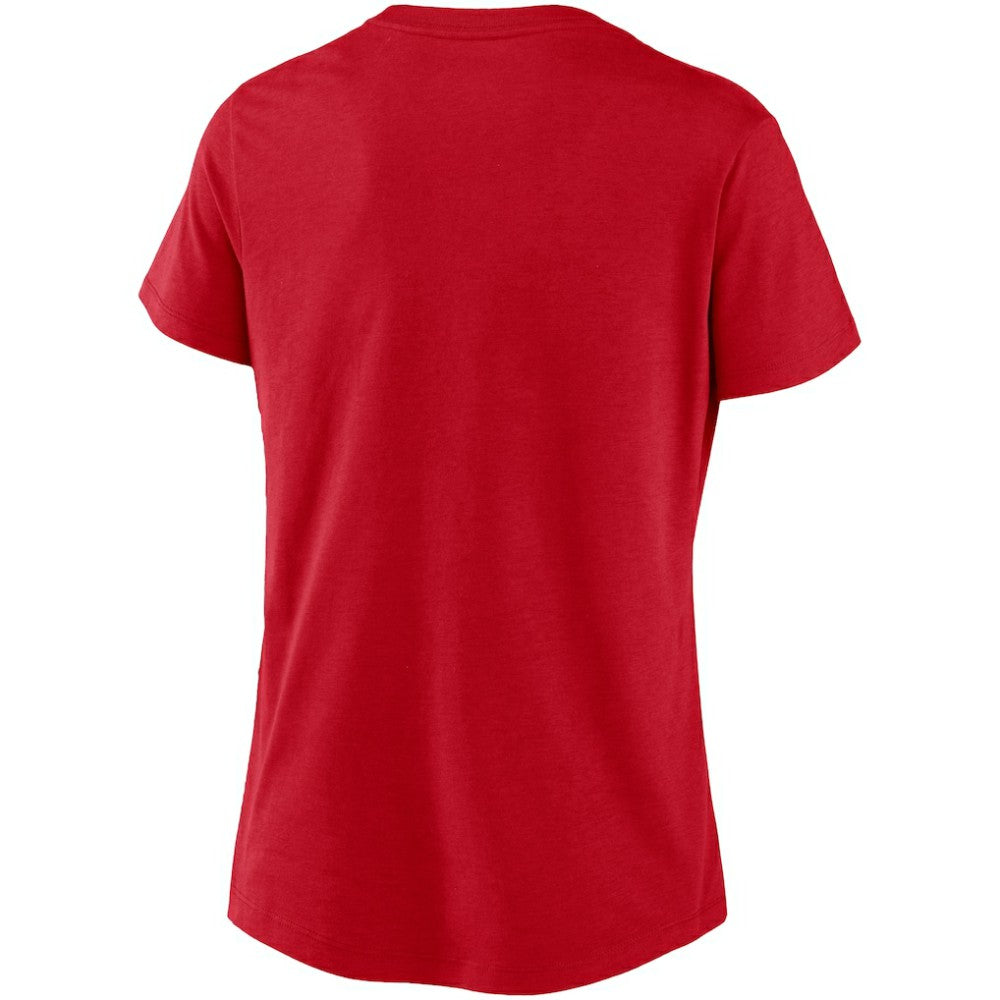 Washington Nationals Nike Women's Local Team Tri-Blend V-Neck T-Shirt - Red - Nike Sale