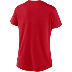 Washington Nationals Nike Women's Local Team Tri-Blend V-Neck T-Shirt - Red - Nike Sale