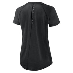 Colorado Rockies Nike Women's Summer Breeze Raglan Fashion T-Shirt - Heather Black - Nike on Sale