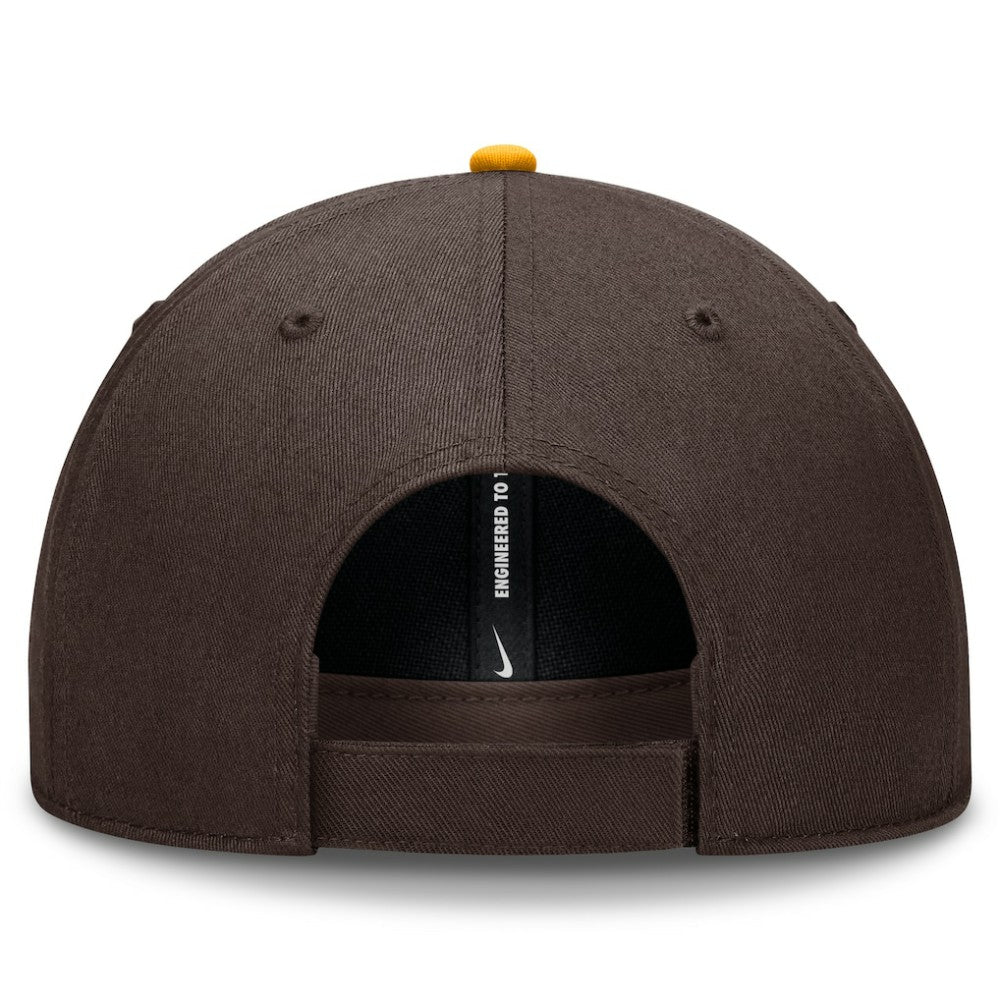 San Diego Padres Nike Club Performance Adjustable Hat - Brown - Nike Lifestyle