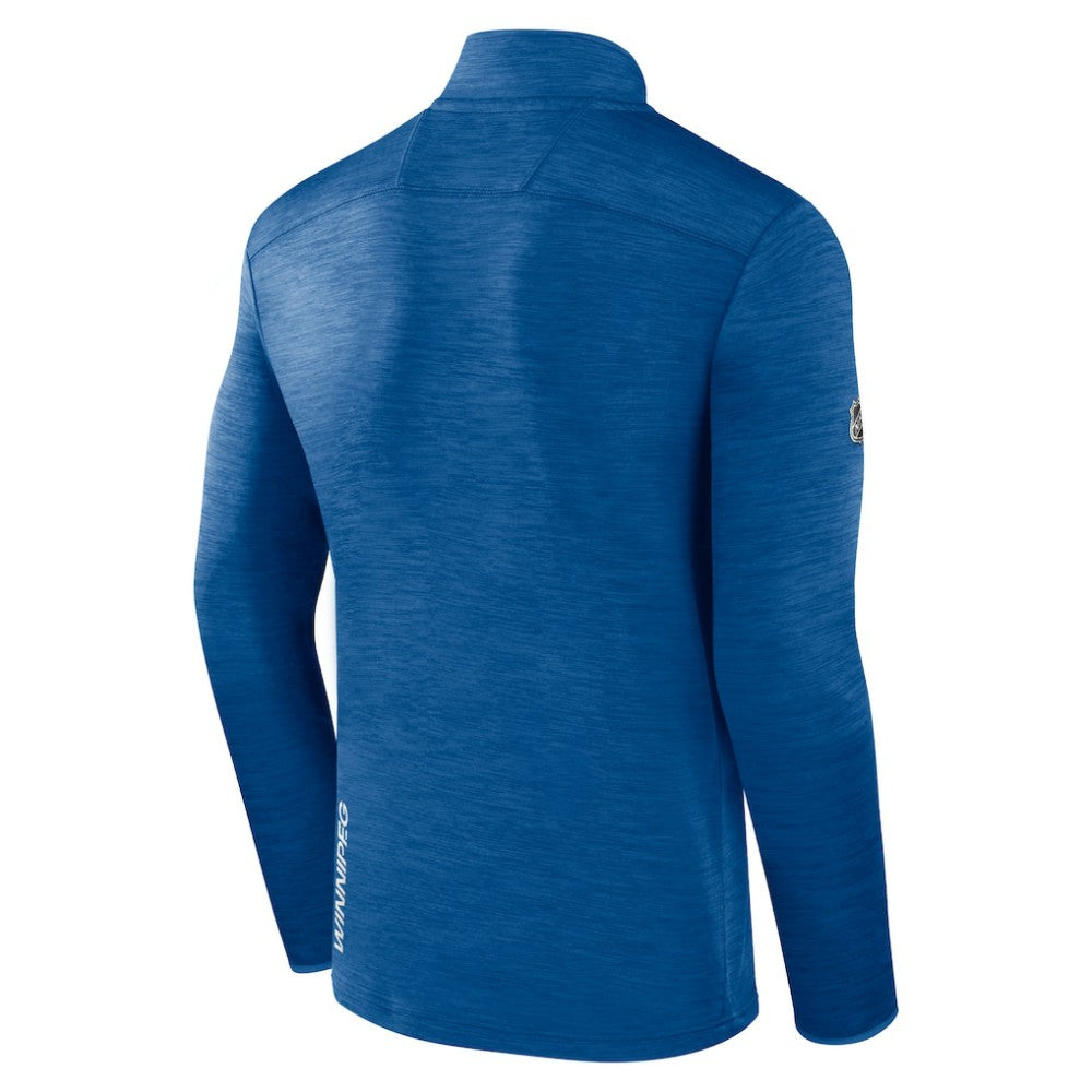 Winnipeg Jets Fanatics Authentic Pro Lightweight Quarter-Zip Pullover - Heather Blue - NHL 202684844