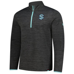 Seattle Kraken Fanatics Authentic Pro Lightweight Quarter-Zip Pullover - Heather Charcoal - NHL 202684845
