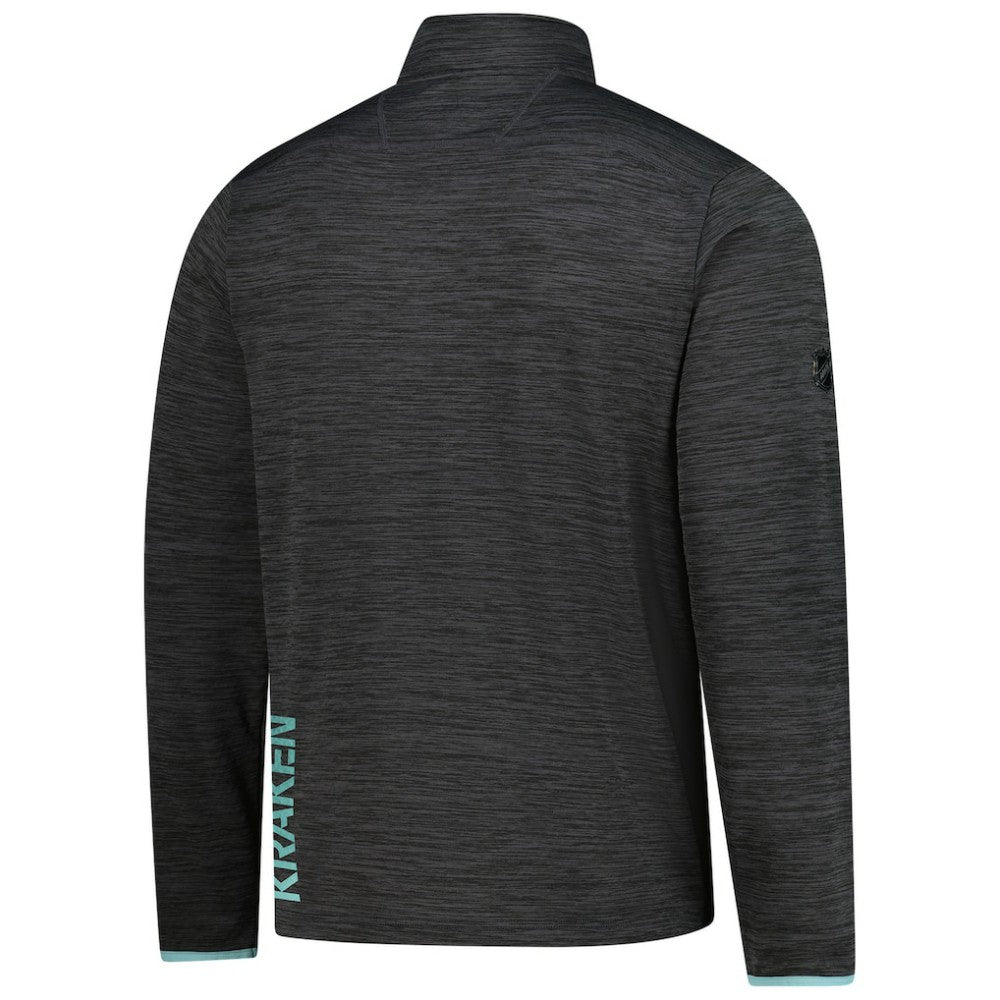Seattle Kraken Fanatics Authentic Pro Lightweight Quarter-Zip Pullover - Heather Charcoal - NHL 202684845