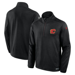 Calgary Flames Fanatics Authentic Pro Rink Quarter-Zip Top - Black - NHL 202684903