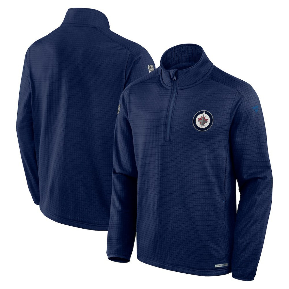 Winnipeg Jets Fanatics Authentic Pro Rink Quarter-Zip Top - Navy - NHL 202684908