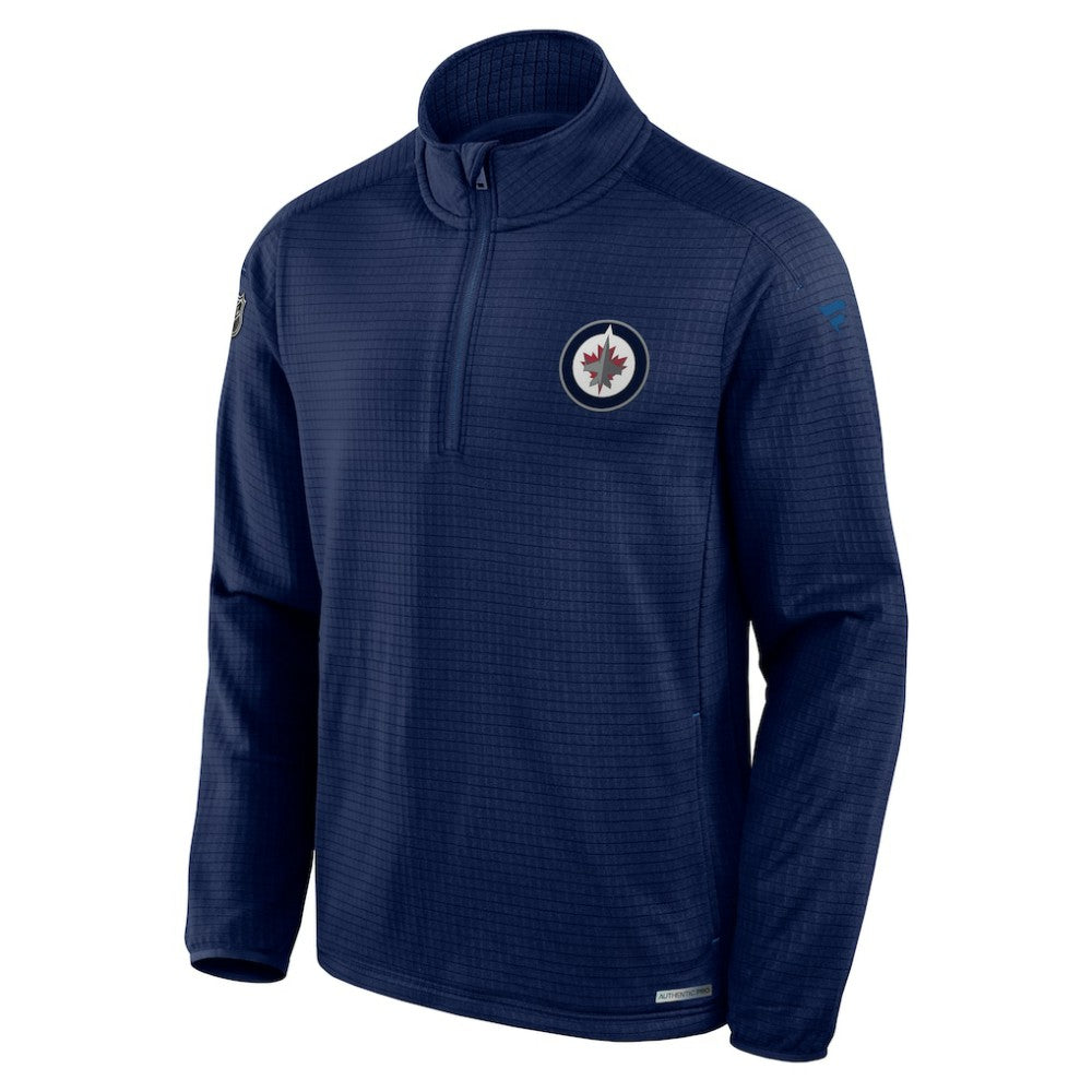 Winnipeg Jets Fanatics Authentic Pro Rink Quarter-Zip Top - Navy - NHL 202684908