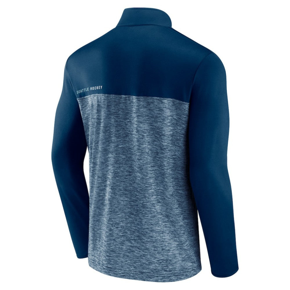 Seattle Kraken Fanatics Iconic Defender Quarter-Zip Jacket - Deep Sea Blue - NHL 202684944