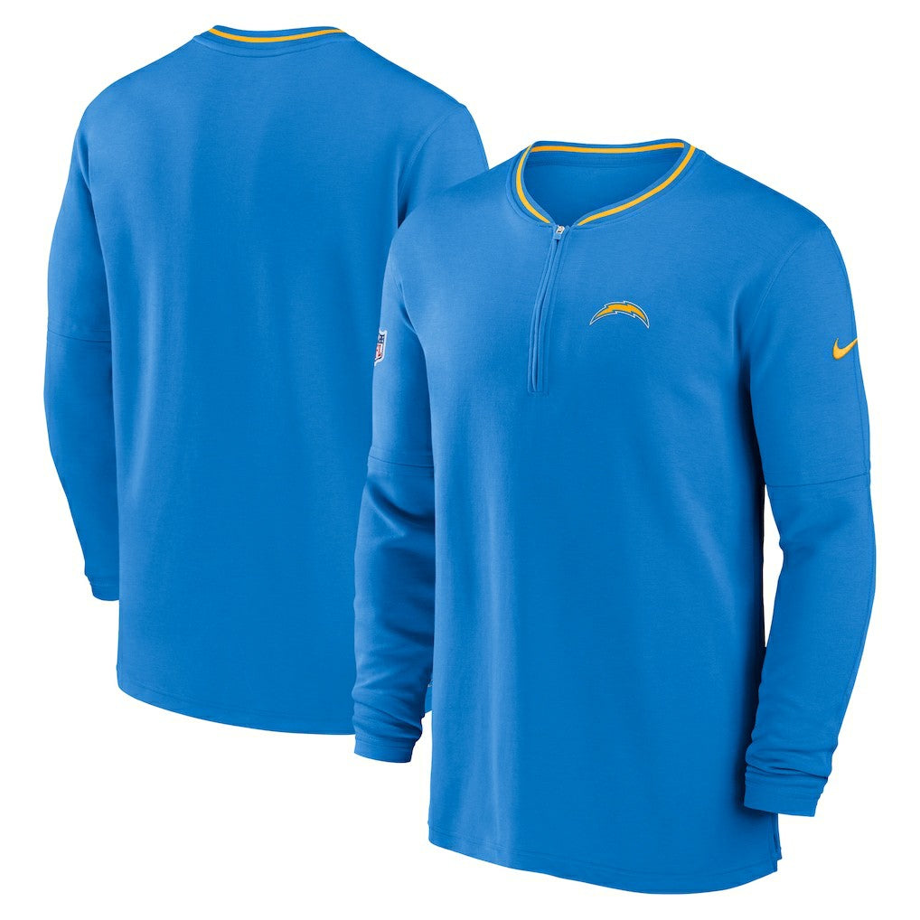 Nike Los Angeles Chargers Coach Half-Zip Sweatshirt Powder Blue