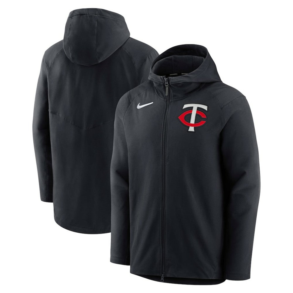 Minnesota Twins Nike Authentic Collection Player Therma Full-Zip Hoodie - Black - Nike Discount