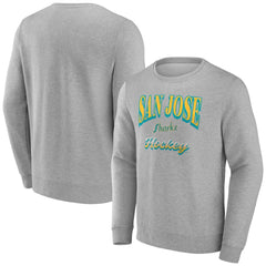 San Jose Sharks Fanatics Light the Candle Fleece Pullover Sweatshirt - Gray - NHL 202685653