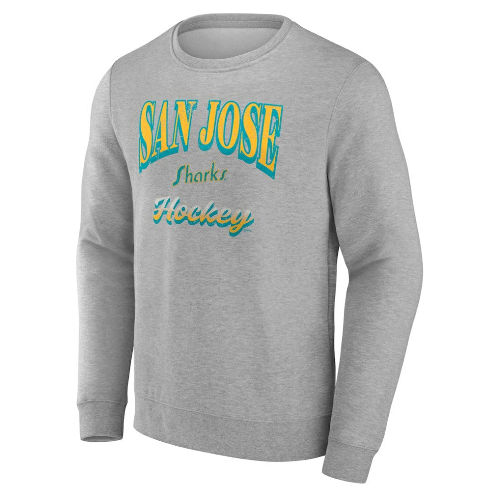 San Jose Sharks Fanatics Light the Candle Fleece Pullover Sweatshirt - Gray - NHL 202685653
