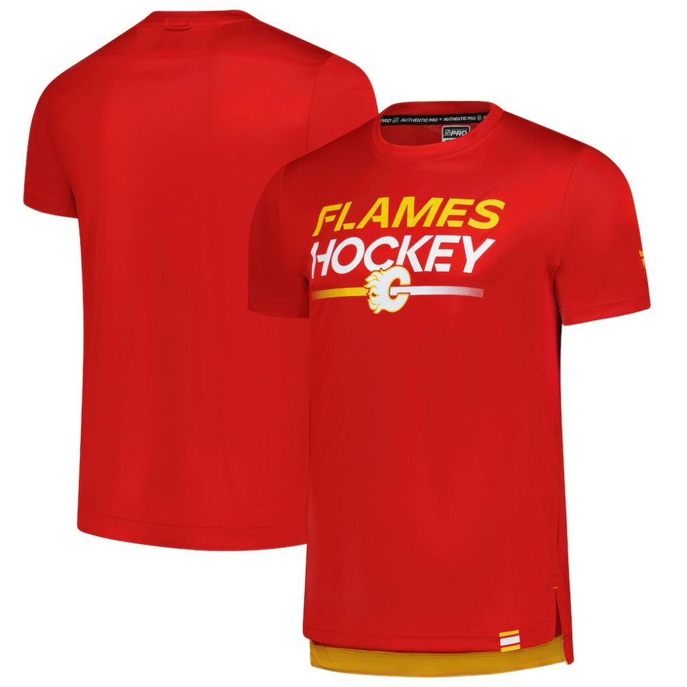 Calgary Flames Fanatics Authentic Pro Tech T-Shirt - Red - NHL 202687628