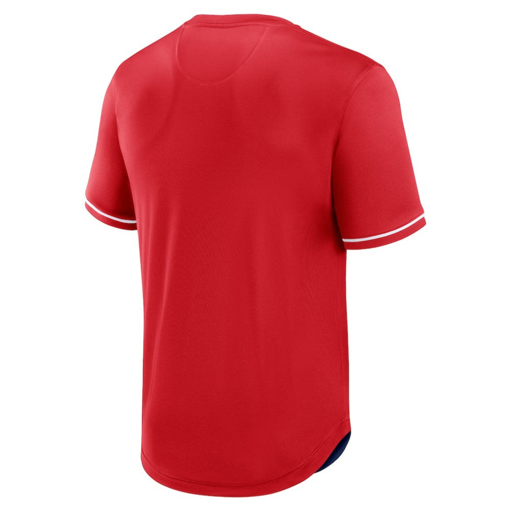 St. Louis Cardinals Fanatics Fantastic Finish V-Neck Fashion T-Shirt - Red - Fanatics Discount