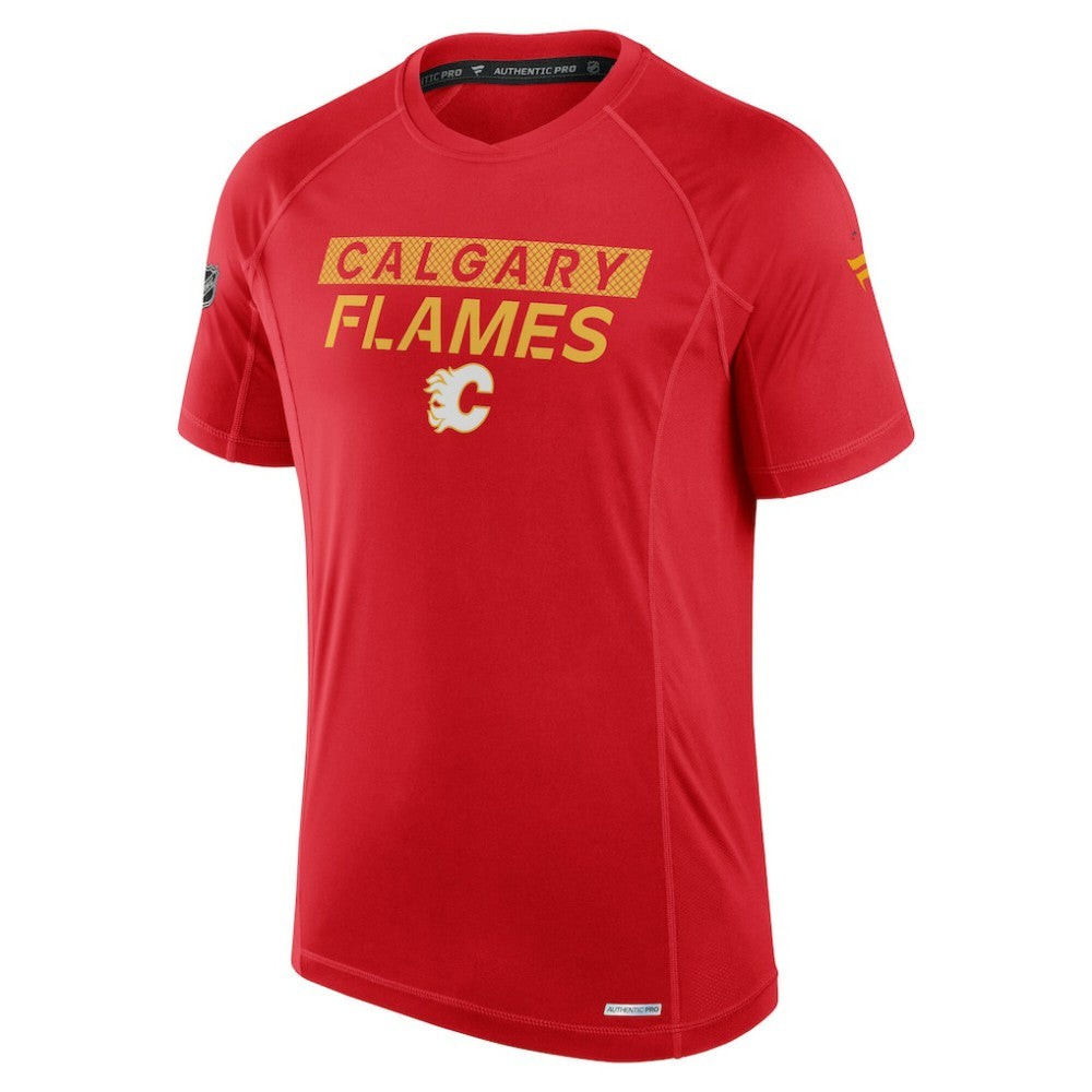 Calgary Flames Fanatics Authentic Pro Rink Tech T-Shirt - Red - NHL 202687801