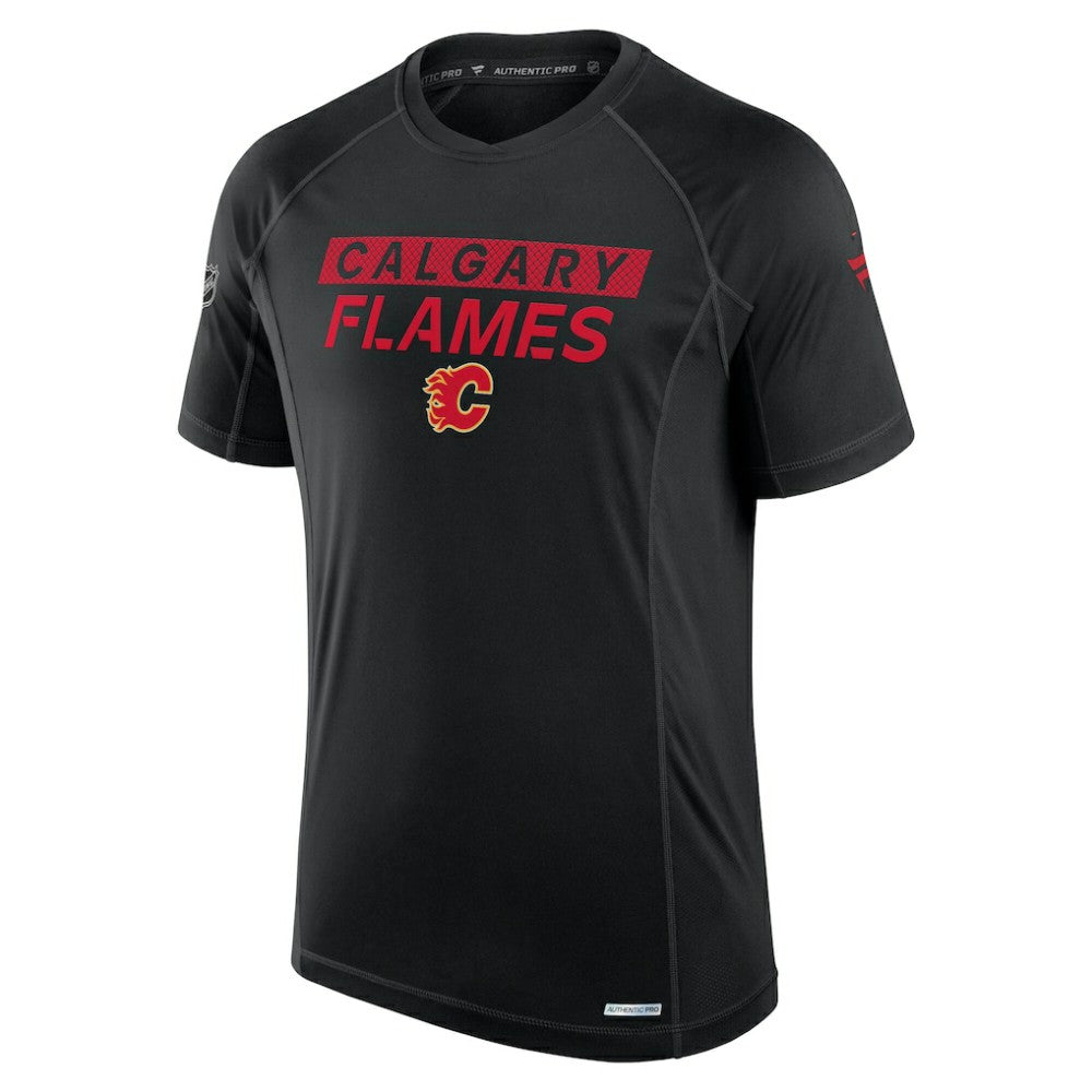 Calgary Flames Fanatics Authentic Pro Rink Tech T-Shirt - Black - NHL 202687802