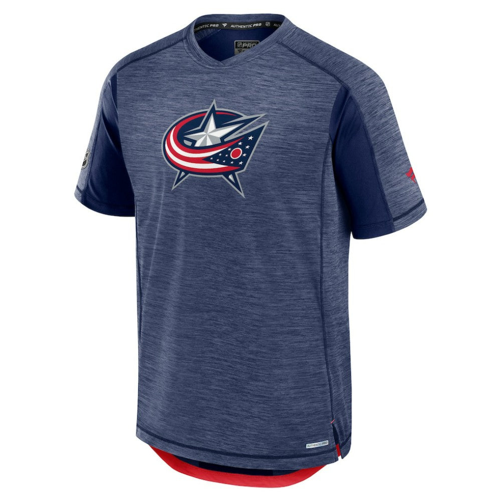 Columbus Blue Jackets Fanatics Authentic Pro Rink Performance T-Shirt - Heather Navy - NHL 202687822