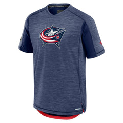 Columbus Blue Jackets Fanatics Authentic Pro Rink Performance T-Shirt - Heather Navy - NHL 202687822