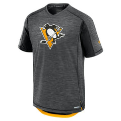 Pittsburgh Penguins Fanatics Authentic Pro Rink Performance T-Shirt - Heather Charcoal - NHL 202687823