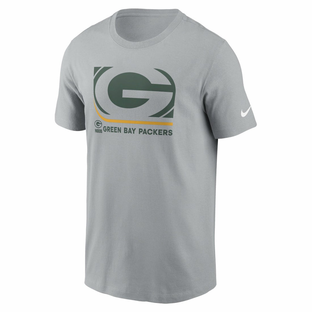Nike Green Bay Packers Lockup Essential T-Shirt Gray