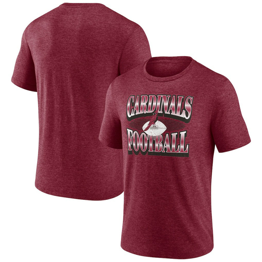 Fanatics Arizona Cardinals Extreme Tackle Tri-Blend T-Shirt Heather Cardinal